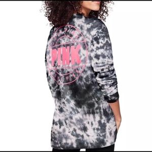 Vs Pink Tie Dye long Sleeve